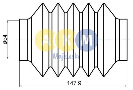 Rubber bellow for hook