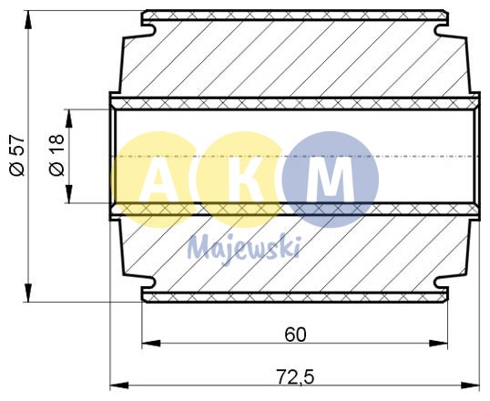 rubber-metal bush; leaf spring