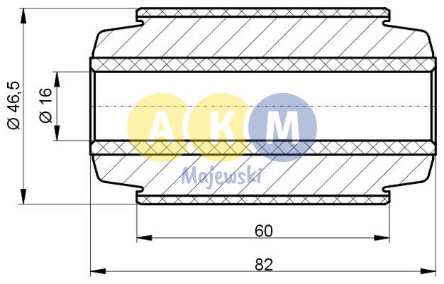 rubber-metal bush; leaf spring
