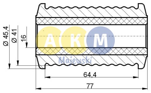 rubber-metal bush; leaf spring