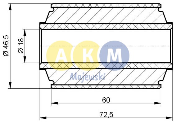 rubber-metal bush; leaf spring