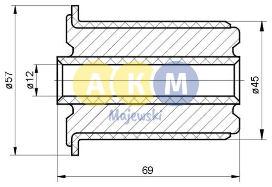 rubber-metal bush; control arm