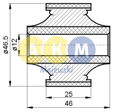 rubber-metal bush; control arm