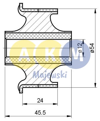 rubber-metal bush; control arm