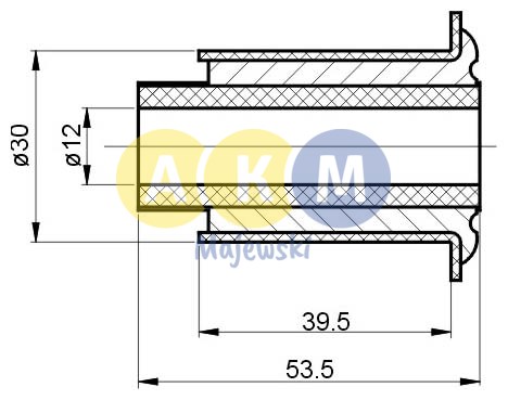 rubber-metal bush; control arm