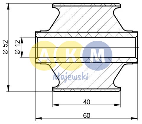 rubber-metal bush; control arm