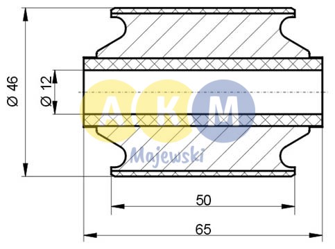 rubber-metal bush; control arm