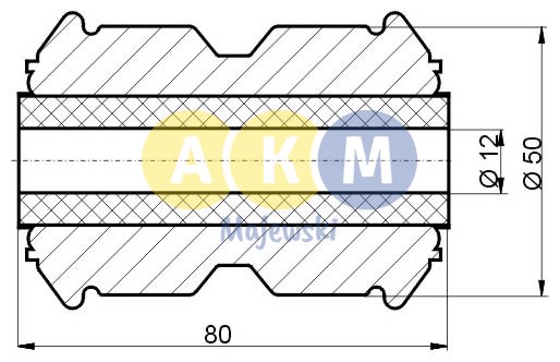 rubber-metal bush;leaf spring