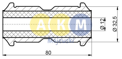 rubber-metal bush; leaf spring