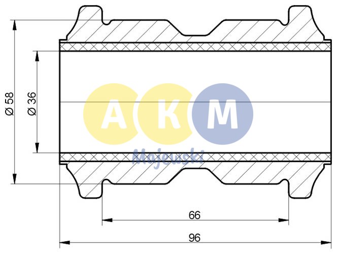 rubber-metal bush; leaf spring