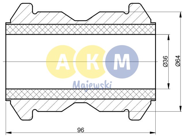 rubber-metal bush; leaf spring