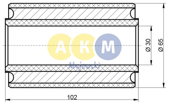 rubber-metal bush; leaf spring