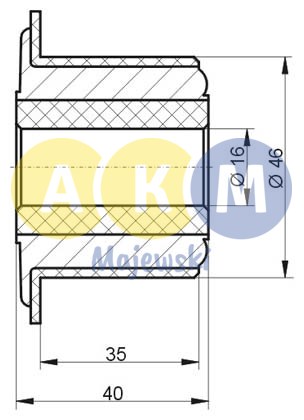rubber-metal bush; leaf spring