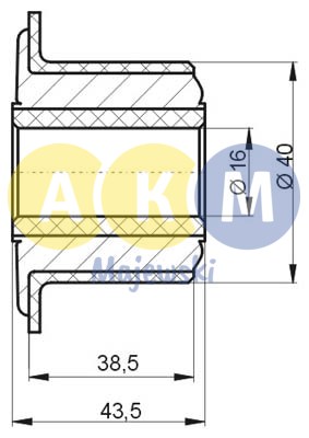 rubber-metal bush; leaf spring