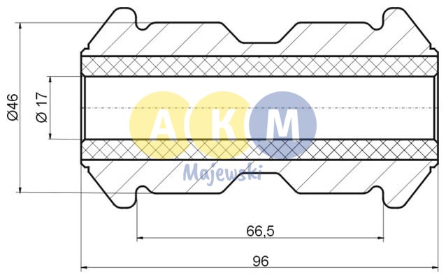 rubber-metal bush; leaf spring
