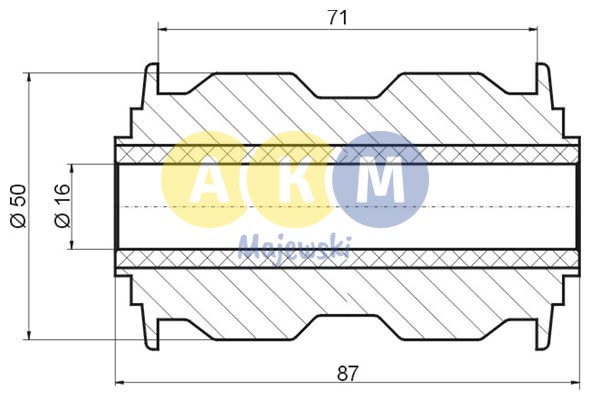 rubber-metal bush; back leaf spring
