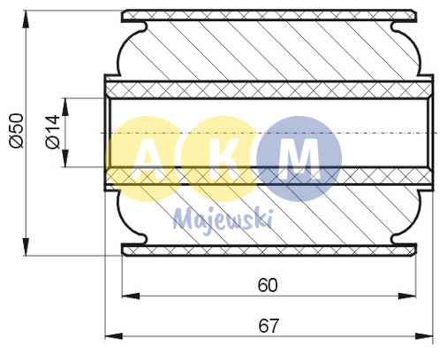 rubber-metal bush; leaf spring