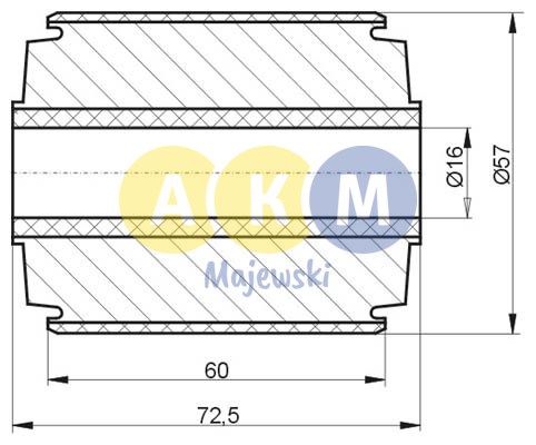 rubber-metal bush; leaf spring