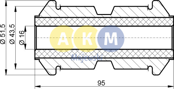 rubber-metal bush; front leaf spring