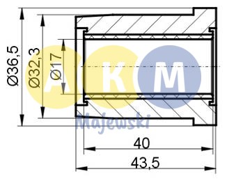 rubber-metal bush; leaf spring