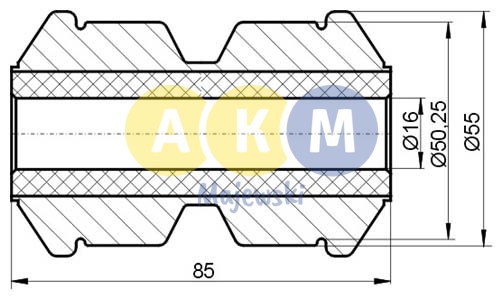 rubber-metal bush; spring leaf